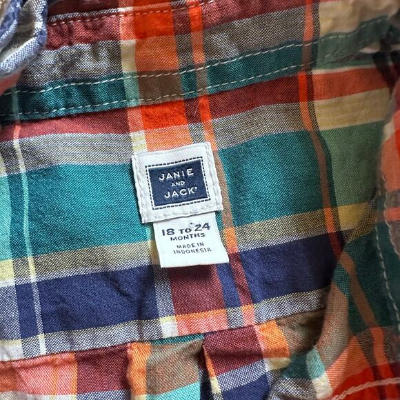 Janie and Jack Madras Plaid Shirt - 18-24 Months - Picture 6 of 6